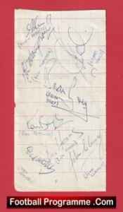 Yeovil Town Football Club Multi Autographed Signed 1971 1972