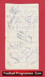 Yeovil Town Football Club Multi Autographed Signed 1971 1972