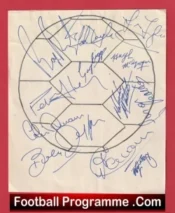 Oxford United Football Club Multi Autographed Signed Sheet 1978