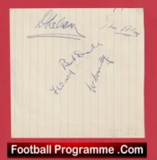 Bury Football Club Multi Autographed Signed Sheet 1952 1953