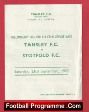Tansley v Stotfold 1978 – FA Challenge Vase