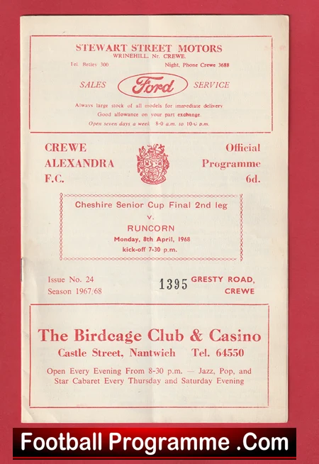 Crewe Alexandra v Runcorn 1968 - Cheshire Senior Cup Final - Image 2