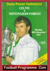 Davie Provan Testimonial Benefit Match Glasgow Celtic 1987 – Signed