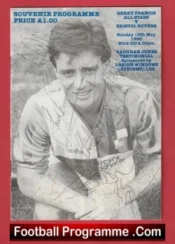 Vaugham Jones Testimonial Benefit Match Bristol Rovers 1990 – Multi Signed