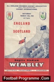 England Womens Hockey v Scotland 1964 – Wembley London