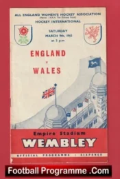 England Womens Hockey v Wales 1963 – Wembley London