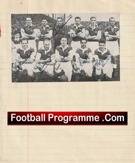 Plymouth Football Club Multi Autographed Signed Picture 1950s - Image 2
