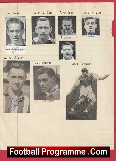 Plymouth Football Club Multi Autographed Signed Picture 1950s - Image 3