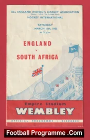 England Womens Hockey v South Africa 1965 – Wembley London
