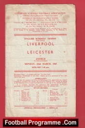 Liverpool v Leicester Boys 1965 – Schoolboys Football Semi Final