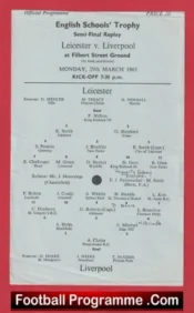 Leicester v Liverpool Boys 1965 – Schoolboys Football Semi Final Replay
