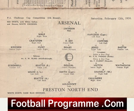 Arsenal v Preston 1938 - 1930s Football Programme - Image 4