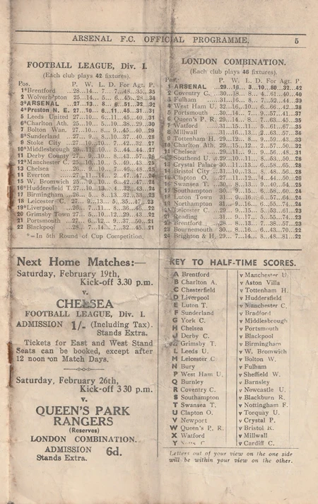 Arsenal v Preston 1938 - 1930s Football Programme - Image 5