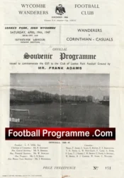 Wycombe Wanderers v Corinthian Casuals 1947 – 1940s Old Programmes