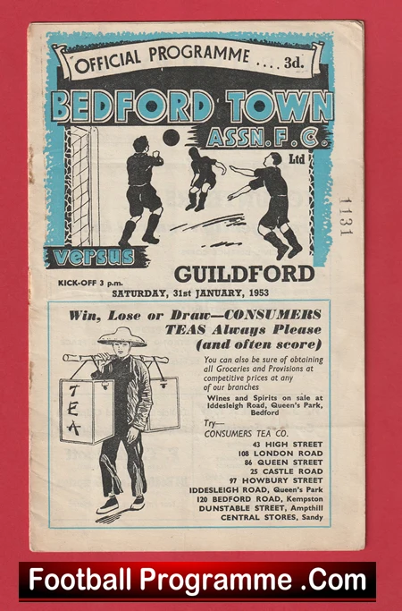 Bedford Town v Guildford City 1953 - 1950s - Image 2