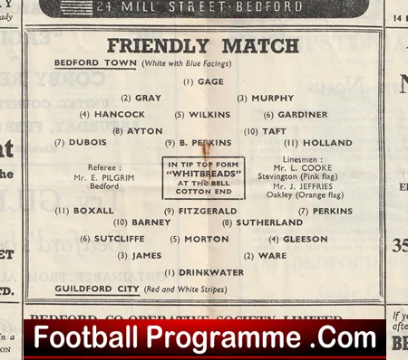 Bedford Town v Guildford City 1953 - 1950s - Image 3