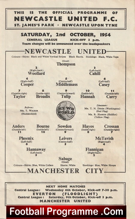Newcastle United v Manchester City 1954 - 1950s - Image 3