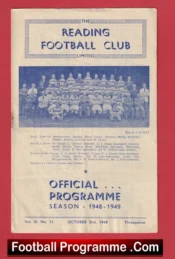 Reading v Torquay United 1949 – 1940s Football Programmes