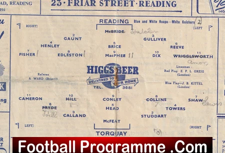 Reading v Torquay United 1949 - 1940s Football Programmes - Image 3