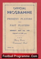 Harry Curtis Testimonial Benefit Match Brentford 1949