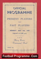 Harry Curtis Testimonial Benefit Match Brentford 1949