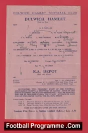 Dulwich Hamlet v Royal Artillery 1944 – 1940s Rare Football Programmes