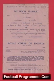 Dulwich Hamlet v Royal Corps Signals 1944 – 1940s Rare Football Programme