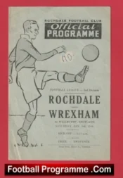 Rochdale v Wrexham 1948 – 1940s Football Programme