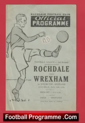 Rochdale v Wrexham 1948 – 1940s Football Programme