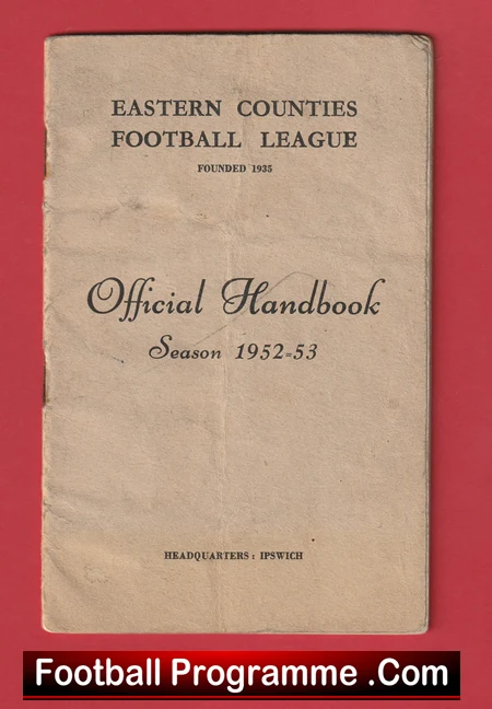 Eastern Counties League Football Handbook 1952 - 1953 - Image 2