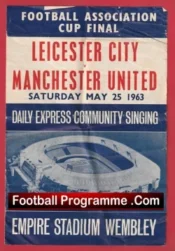 Manchester United v Leicester City 1963 – FA Cup Final Song Sheet