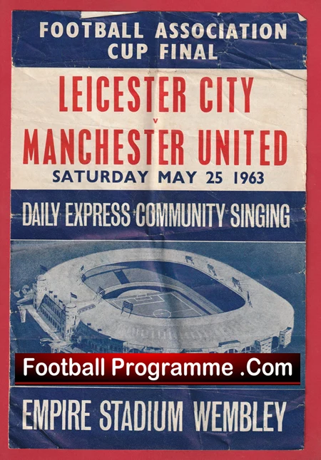 Manchester United v Leicester City 1963 - FA Cup Final Song Sheet - Image 2