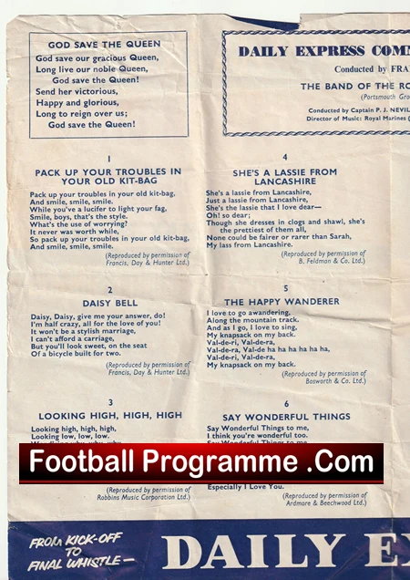 Manchester United v Leicester City 1963 - FA Cup Final Song Sheet - Image 3