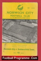 Norwich City v Huddersfield Town 1960