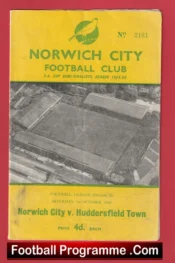 Norwich City v Huddersfield Town 1960