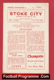 Stoke City v Huddersfield Town 1960