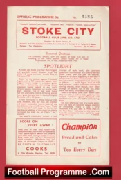 Stoke City v Huddersfield Town 1960