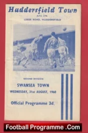 Huddersfield Town v Swansea Town 1960