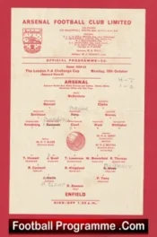 Arsenal v Enfield 1962 – Reserves Match