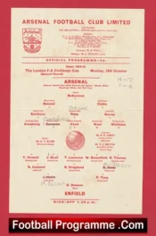 Arsenal v Enfield 1962 – Reserves Match
