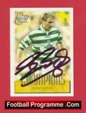 Glasgow Celtic Tom Boyd Signed Picture Football Card 1990s