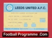 Leeds United v Southampton 1991 – Football Ticket