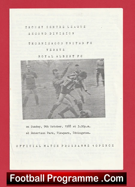 Thorniewood United v Royal Albert 1988 - Robertson Park Uddingston - Image 2