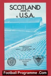 Scotland v America 1978 – Under 21 at Aberdeen – USA Soccer