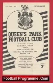 Queens Park v Cowdenbeath 1964 – Scotland
