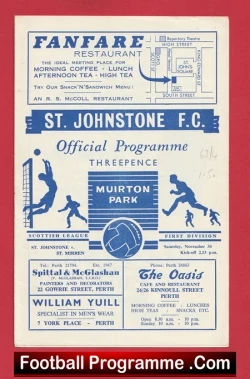 St Johnstone v St Mirren 1963 - Scotland