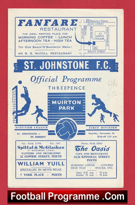 St Johnstone v St Mirren 1963 - Scotland - Image 2