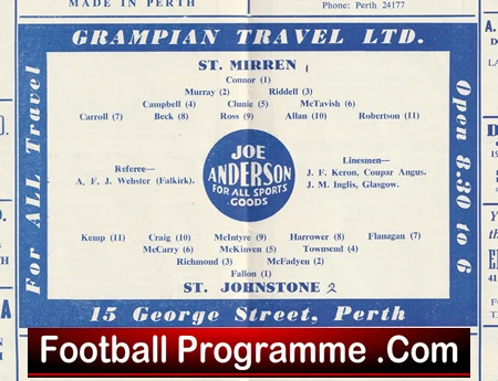 St Johnstone v St Mirren 1963 - Scotland - Image 3