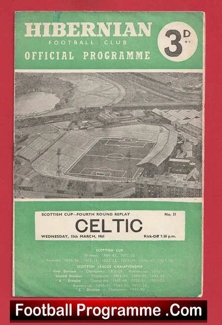 Hibernian Hibs v Glasgow Celtic 1961 - Scotland - Image 2