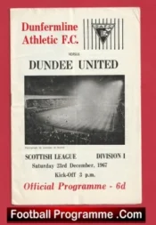 Dunfermline Athletic v Dundee United 1967 – Scottish Football Programmes